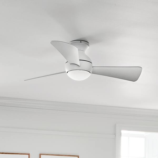 Kichler Lighting Sola Collection 44 Inch Matte White Led Ceiling Fan Overstock 14294278