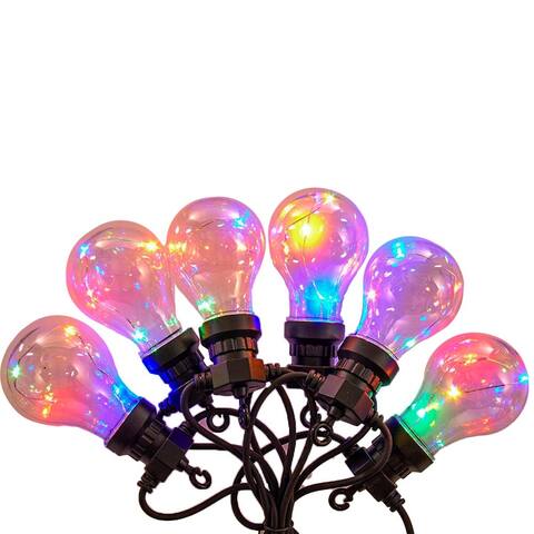 Kurt Adler 40-Light Edison Bulb Set with Multi-Colored Fairy Lights - N/A