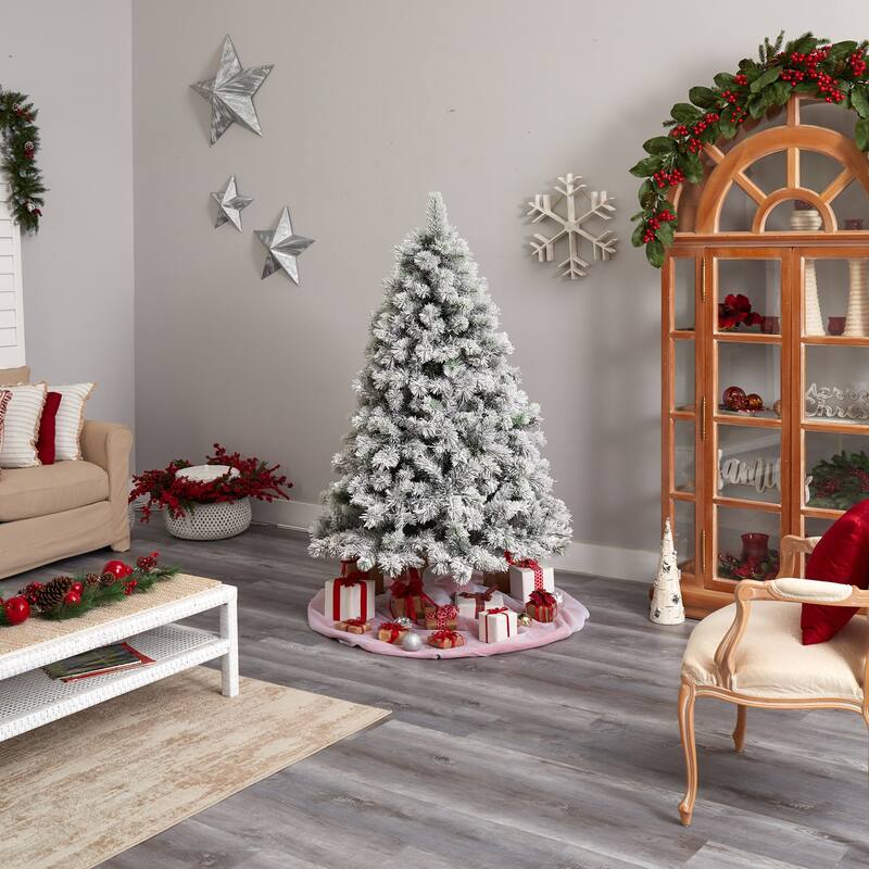 6Ft Artificial Pine Christmas Tree with Clear Lights - Pre-Lit Holiday Decor for Festive Home - Green - 72