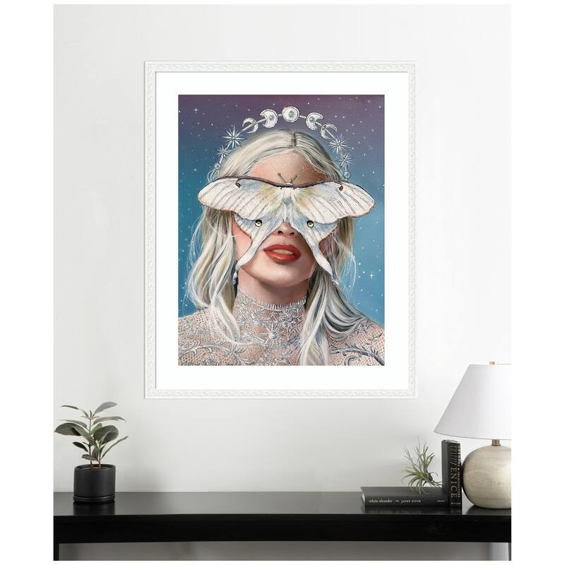 Kate and Laurel Moon Witch by Charlotte Brindley Framed Wall Art Print