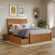 preview thumbnail 64 of 85, Portland Platform Bed with Footboard and Storage Drawers Light Toffee - Full