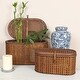 preview thumbnail 2 of 8, Decorative Woven Rattan Storage Boxes - 15.3"L x 10.3"W x 8.3"H