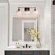 preview thumbnail 17 of 20, Modern 3-Light Gold Bathroom Vanity Light Dome Clear Glass Wall Sconces