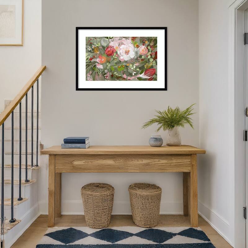 Return by Josie George Wood Framed Wall Art Print - Svelte Noir Black