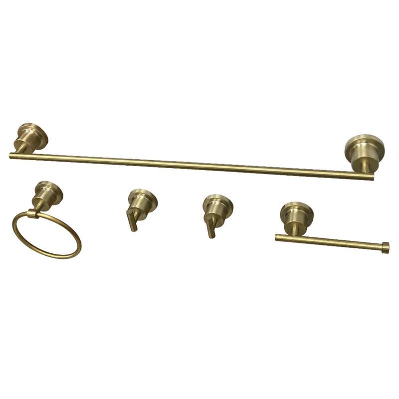 Kingston Brass Concord 5 Piece Bathroom Package with Towel Bar, Dual