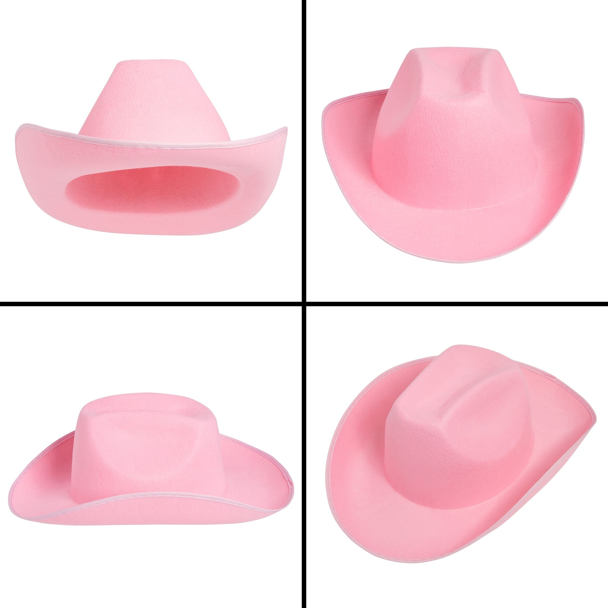 Felt Cowboy Hat for Women, Western Pink Cowgirl Hat for Halloween Costume,  Birthday, Bachelorette Party (Adult Size) - Bed Bath & Beyond - 37388405
