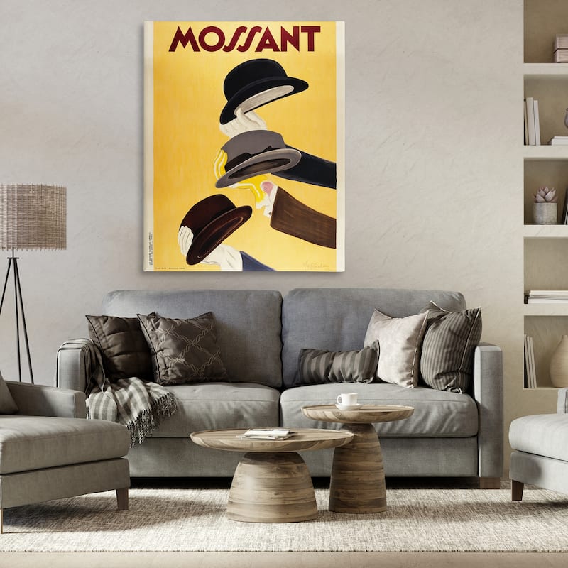 Stupell Vintage Top Hat Advertisement Canvas Wall Art Design By Marcus Jules