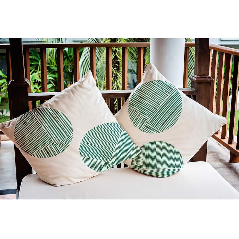 Circles Polyester Indoor/Outdoor Pillow