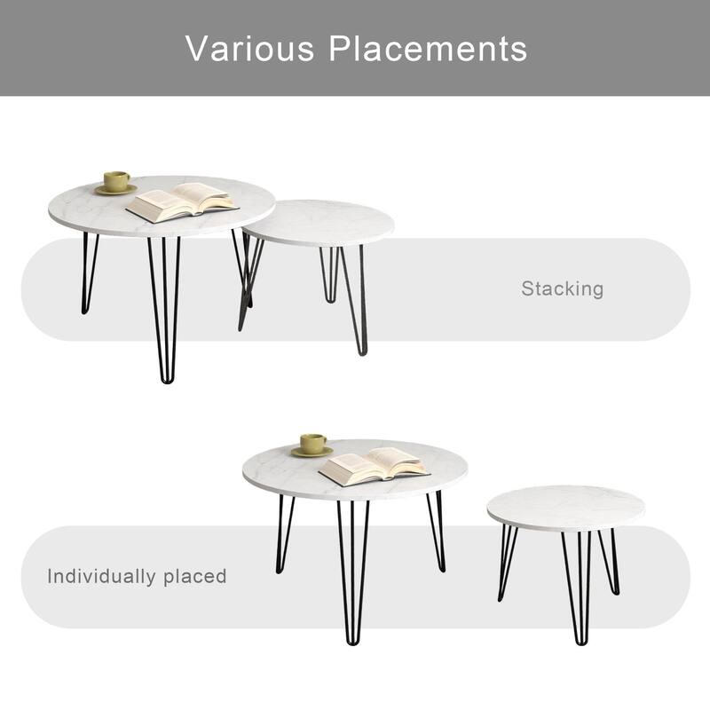 Set of 2 Coffee Table Dining Table Office Table Sofa Table