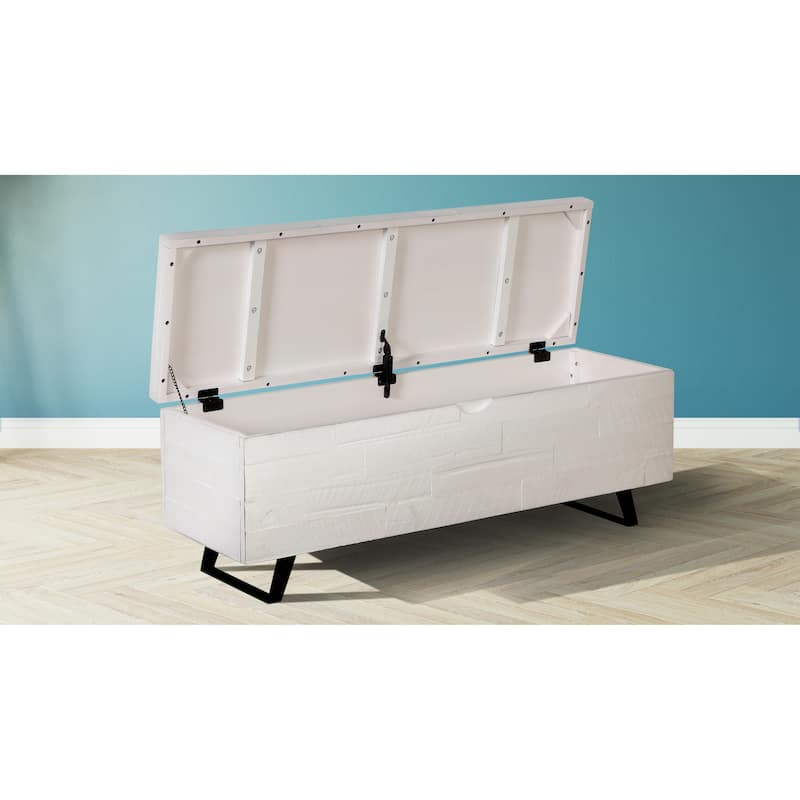Broadmore 46-inch Acacia Wood Storage Bench
