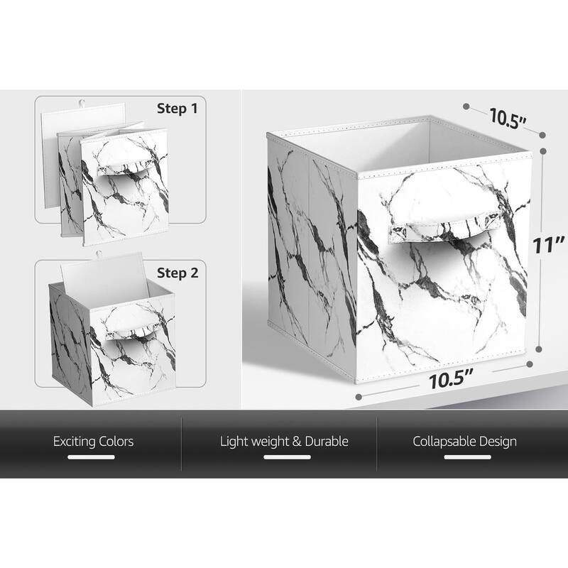 Sorbus Cube Fabric Storage 11" Bin (4 Pack)