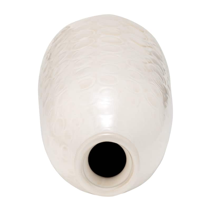 Sagebrook Home Elegant Ceramic Vase, Textured Finish, Home Decor Accent