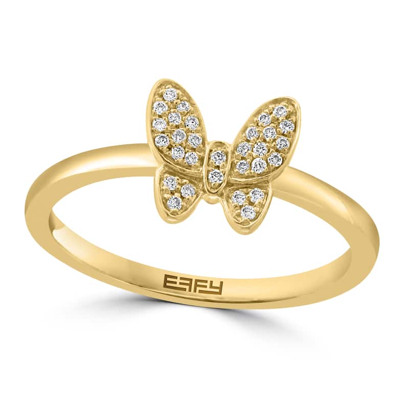 EFFY Gold over Silver Butterfly Ring
