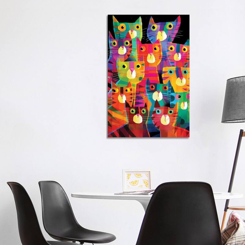 iCanvas "Shifty Cats" by Gareth Lucas Canvas Print - 40x26x1.5