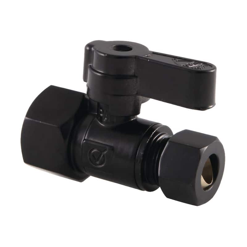 Kingston Brass 1-5/8" High Straight Stop Valve - Matte Black
