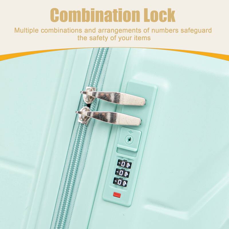 28 Inch Large Checked Luggage, Scratch Resistant Surface Four Multi-Directional Wheels, With Combination Lock and Side Hooks