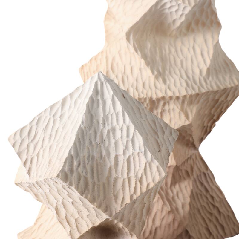 Polyresin Sculptures Faceted Abstract Design (Set of 2) - 19/14" Brown - 6.5" x 6" x 18.5"