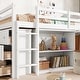 preview thumbnail 15 of 21, Twin loft bed with storage compartments, chest of drawers, shelves and pull-out desk