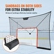 preview thumbnail 7 of 9, Black Hockey Net Backstop with Iron Frame and Sandbag Design