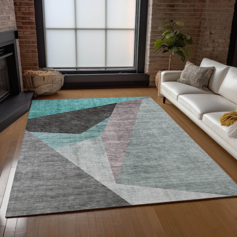 Machine Washable Indoor/ Outdoor Chantille Contemporary Dimensions Rug