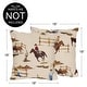 preview thumbnail 3 of 3, Sweet Jojo Designs Tan Brown Western Cowboy Boy 18in. Decorative Accent Throw Pillow Covers (Set of 2) Wild West Farm Horse Cow