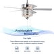 preview thumbnail 32 of 51, Sofucor 52" Ceiling Fan with Light Remote, Classical Crystal Chandelier fan, 5 Reversible Blades & Reverse Airflow