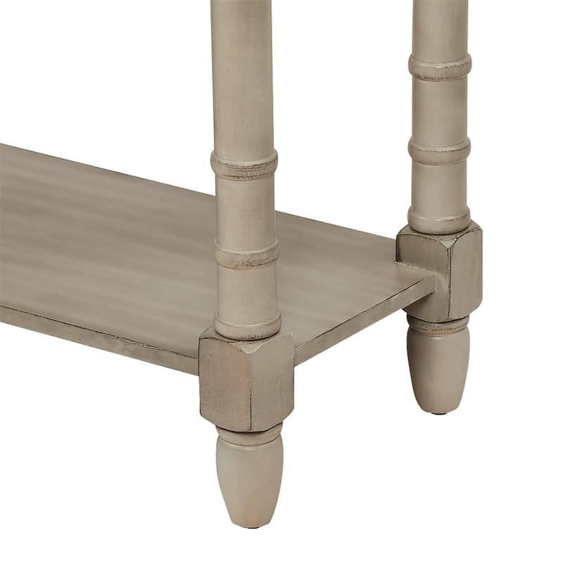 Solid Wooden Console Sofa Table, With 2 Drawers, Bottom Storage Shelves, Easy Assembly, Farmhouse Console Sofa Table