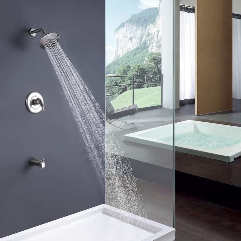 Single Handle Single Function Bathroom Shower Set - Silver
