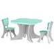 preview thumbnail 7 of 5, Kids Activity Table with Two Bear-Back Chairs, 3-Piece Toddler Furniture Set for Ages 3-6