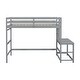preview thumbnail 4 of 16, Twin High Loft Bed with Ladder Kids Bed with Landing Platform Ladders and Guardrails, Grey