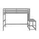preview thumbnail 4 of 16, Twin Size Loft Bed Kids Bed with Platform Ladders and Guardrails, Grey
