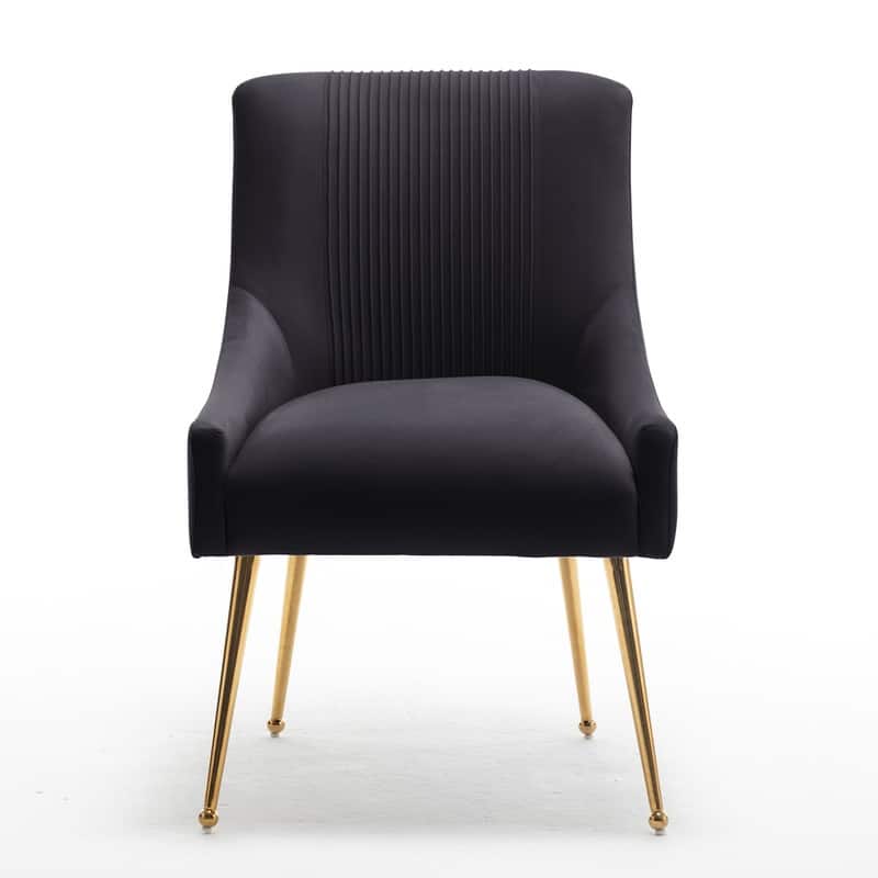 SEYNAR Modern Glam Velvet Dining Chair Set of 8 for Dining Room, Tufted Vanity Chair for Living Room (no table)