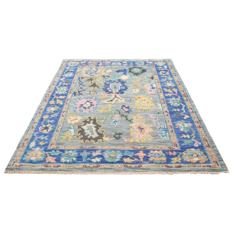 ECARPETGALLERY Hand-knotted Modern Oushak Grey Wool Rug - 9'1 x 12'0