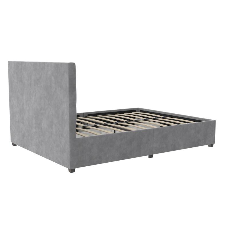 CosmoLiving Serena Upholstered Bed with Drawers