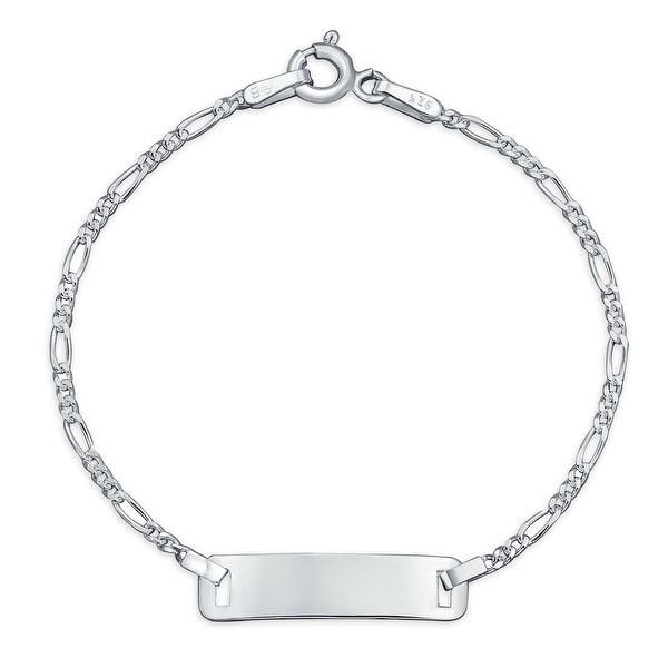Identification ID Bracelet Figaro Name Plated Wrists Sterling Silver. Opens flyout.