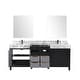 preview thumbnail 91 of 157, Lexora Zilara Bathroom Vanity Complete Set in Black and Grey with Faucet