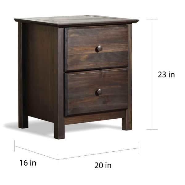 Grain Wood Furniture Shaker 2 Drawer Solid Wood Nightstand Overstock 10034813