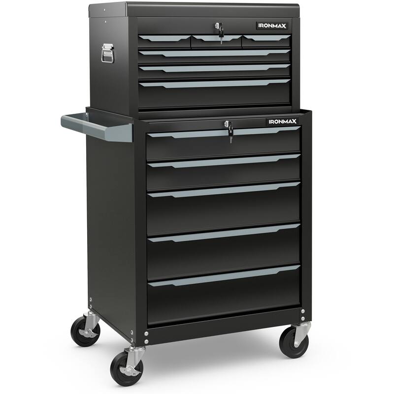 Gymax Rolling Steel Tool Chest 5-Drawer Tool Storage Cabinet w/ - Black