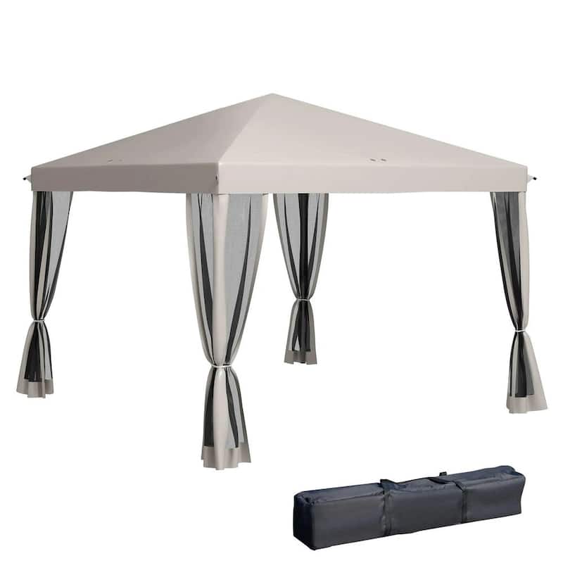 10' x 10' Pop Up Canopy Tent with Netting,Instant Gazebo,Screen House