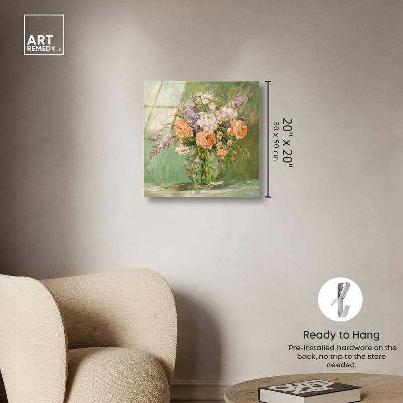 Vase and Greenery Acrylic by Art Remedy, Ready to Hang