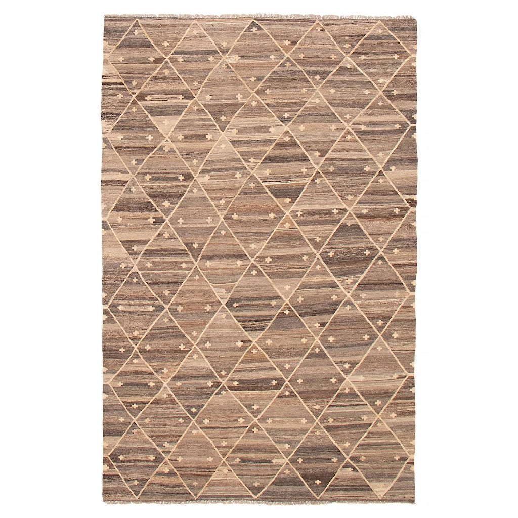 Sivas Brown Kilim 6'8" x 10'3" - 6'8 x 10'3