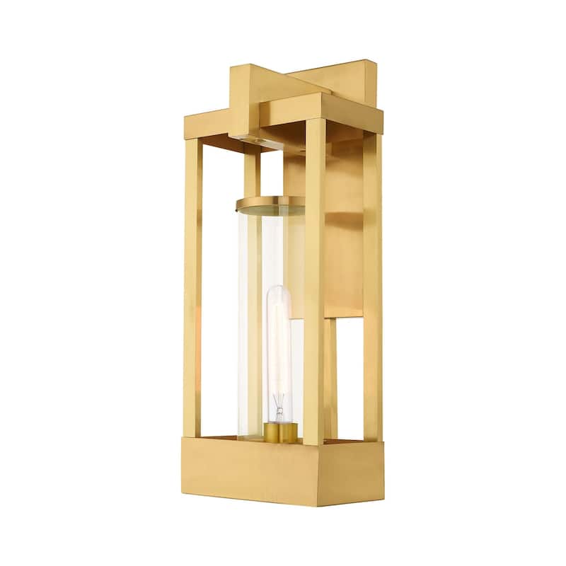 Livex Lighting Delancey Single Light 20" Tall Outdoor Wall Sconce - Satin Brass