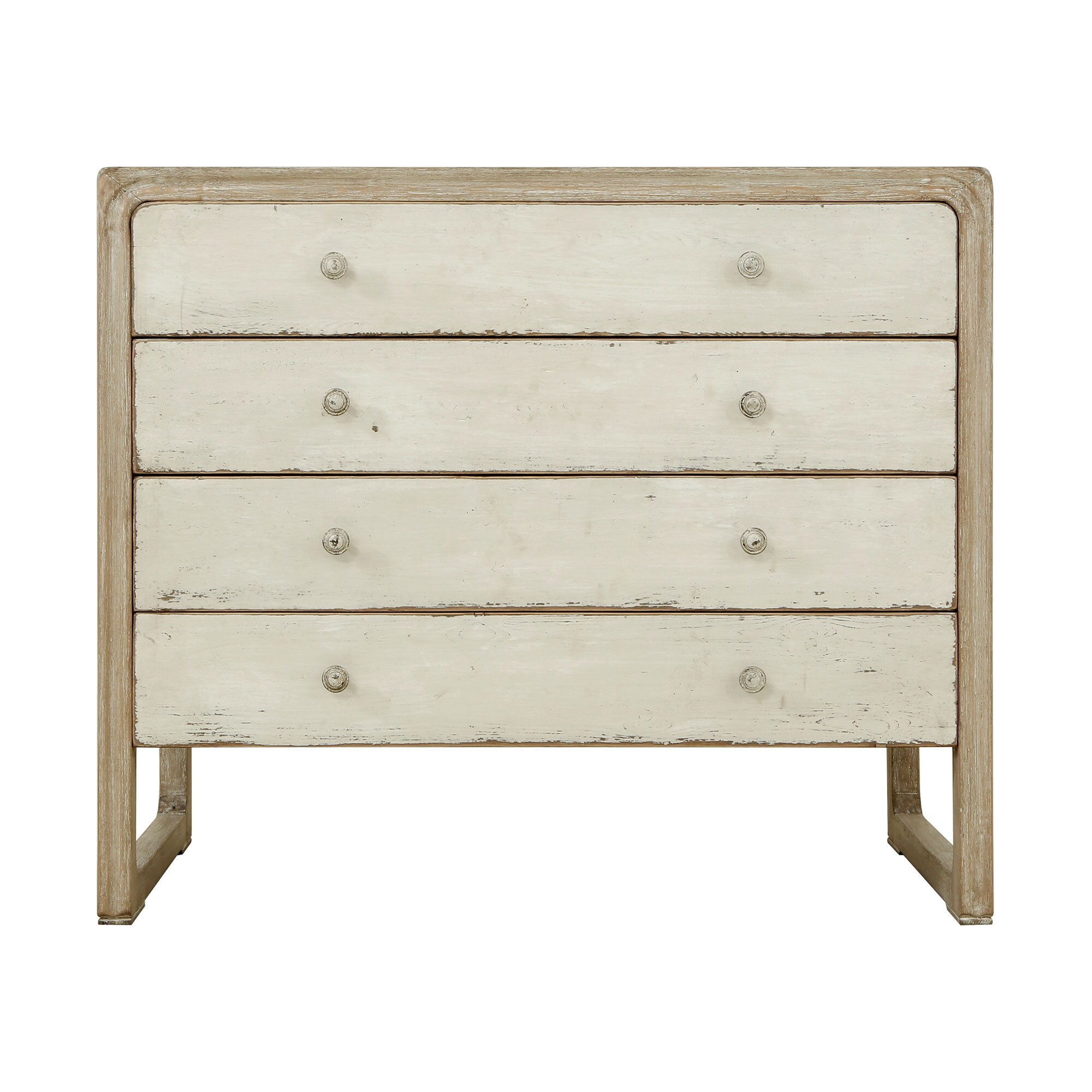Artissance Reclaimed Wood Peking Side Table With 4 Drawers