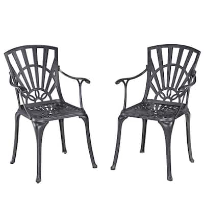 Grenada Outdoor Cast Aluminum Frame Chair Pair by homestyles