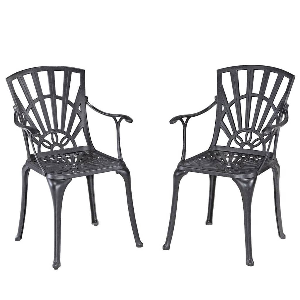 Grenada Outdoor Cast Aluminum Frame Chair Pair by homestyles