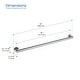 preview thumbnail 25 of 38, 36-Inch Stainless Steel Bathroom Safety Grab Bar