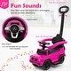 preview thumbnail 41 of 39, 3-In-1 Ride on Push Car Mercedes Benz G350 Stroller Sliding Car with Canopy - 34.3" x 15.5" x 37.4" (L x W x H)