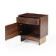 preview thumbnail 6 of 12, Christopher Knight Home - Bennett Walnut-Finished Solid Wood Nightstand with Drawer