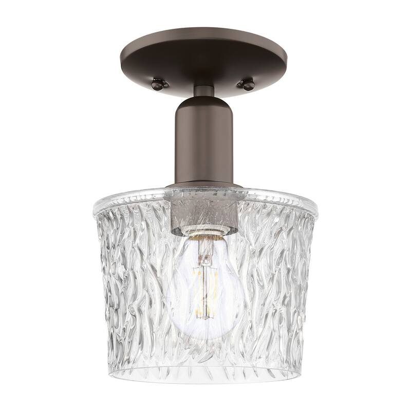 Innovations Lighting Endless Possibilities Arcadia - Niagara - 1 Light 7" Semi-Flush Mount - Oil Rubbed Bronze