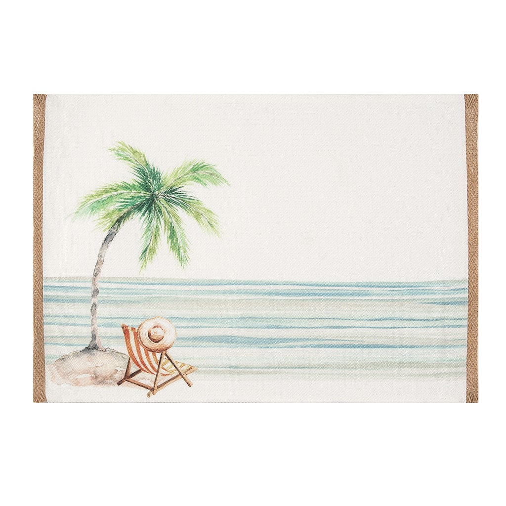 Life Is Better At The Beach Embroidered Placemat Set of 6 - Set of 6
